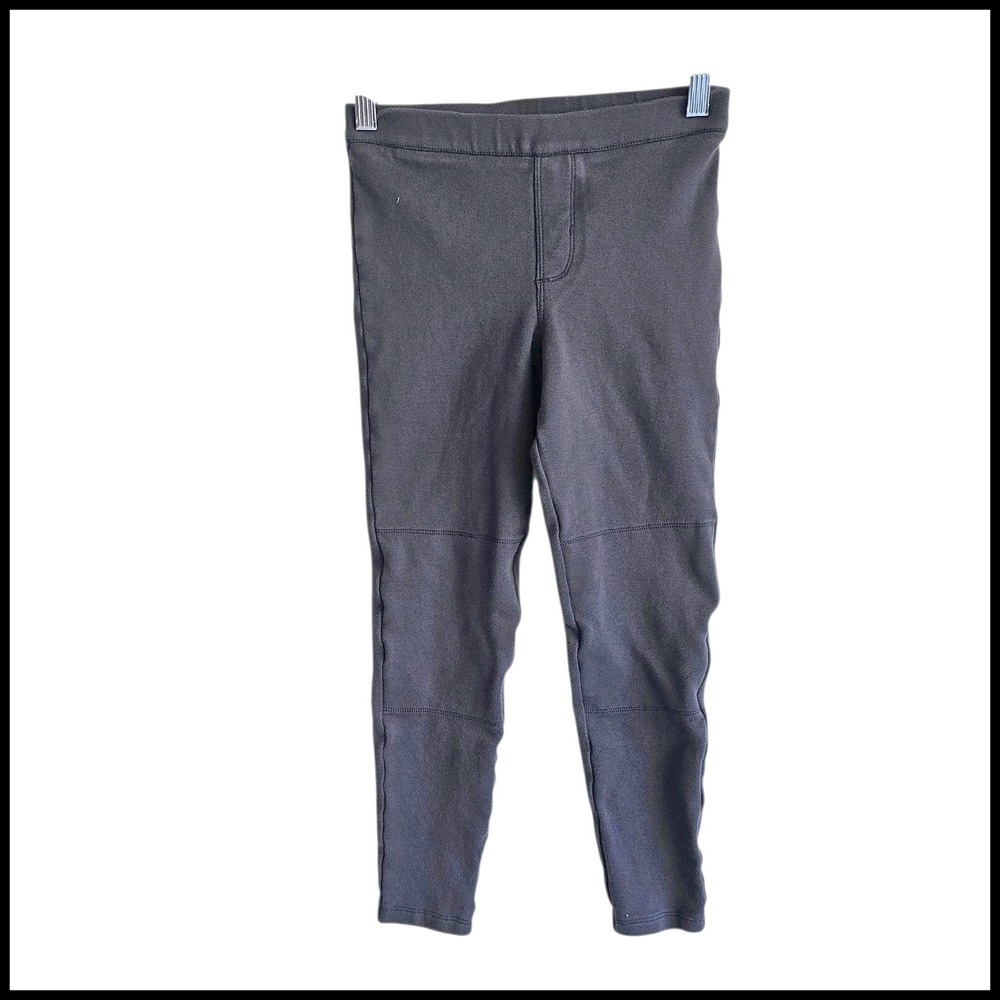 Tea Collection‎ Knit Jeggings Pull On Pants Moto Style Gray Kids 12